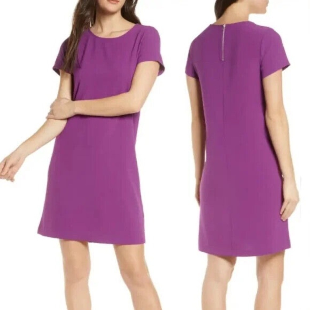 NWOT! Chelsea 28 Purple Crepe Shift Mini Dress - Size Small 👚